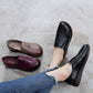 Women Vintage Summer Leather Spliced Low Heel Shoes