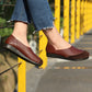 Women Summer Genuine Leather Spliced Flat Shoes