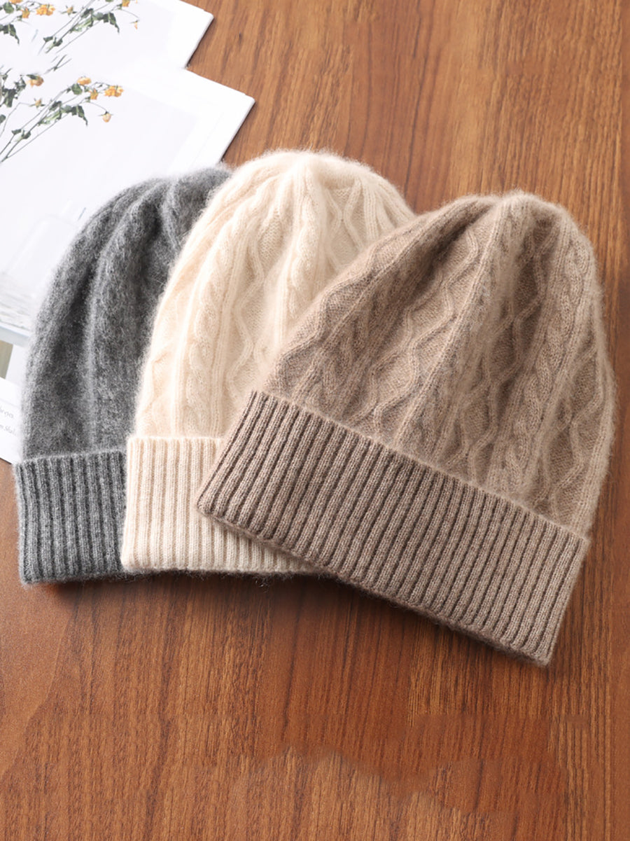 Women Winter Warm Knit Wool Hat