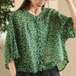 Women Summer Artsy Floral O-Neck Thin Shirt