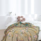 100% Cotton Flower Jacquard Bedcover Sofa Blanket