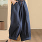 Women Summer Casual Solid Denim Loose Harem Pants