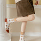 5 Pairs Wome Artsy Floral Jacquard Cotton Socks