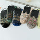 5 Pairs Women Artsy Floral Jacquard Cotton Socks