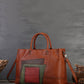 Women Leather Patchwork Laege Capacity Hand Bag Shoulder Bag