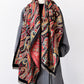 Women Vintage Print Tassel Autumn Shawl Scarf