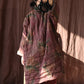 Women Ethnic Flower Padded Long Coat