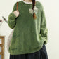 Women Casual Autumn O-Neck Solid Knit Sweater