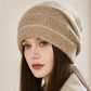 Women Winter Colorblock Warm Knit Hat