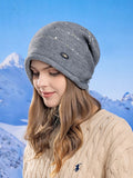 Women Winter Fashion Warm Hemming Knit Hat