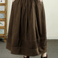 Women Vintage Autumn Solid Spliced Cotton Skirt