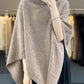 Women Winter Casual Solid Knit Warm Turtleneck Shawl