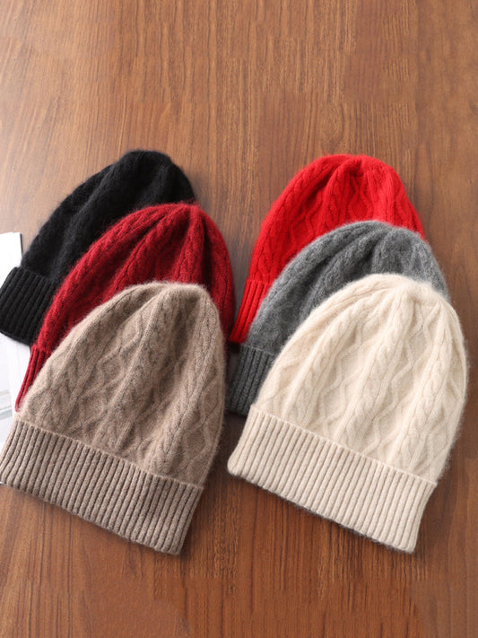 Women Winter Warm Knit Wool Hat