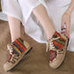 Women Autumn Ethnic Linen Embroidery Ankle Boots