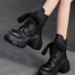 Women Winter Fashion Leather Fleece-lined Platform Boots