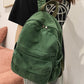 Women Casual Solid Canvas Large Capacity Backpack