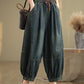 Women Autumn Vintage Denim Loose Harem Pants