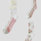 3 Pairs Women Elegant Flower Lace Spliced Thin Socks