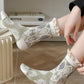 5 Pairs Women Autumn Artsy Flower JAcquard Cotton Socks