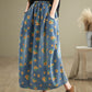 Women Casual Summer Sunflower Print Loose Skirt