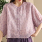 Women Summer Artsy Floral O-Neck Thin Shirt