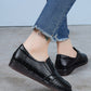 Women Vintage Summer Leather Spliced Low Heel Shoes