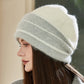 Women Winter Colorblock Warm Knit Hat