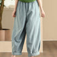 Women Summer Casual Solid Denim Loose Harem Pants