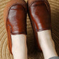 Women Vintage Genuine Leather Autumn  Flat Shoes