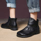 Women Vintage Genuine Leather Low Heel Boots