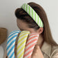 4 Pieces Set Women Artsy Colorblock Knitted Cross Hair Band