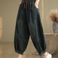 Women Autumn Vintage Denim Loose Harem Pants