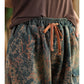 Women Casual  Tie-dye Autumn Strap Denim Harem Pants