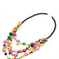 Fashion Colorful Wooden Bead Weave Multi-layer Necklace