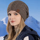 Women Winter Casual Fleece-lined Knit Solid Hat