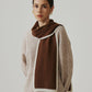 Women Winter Colorblock Wool Knit Scarf