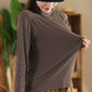 Women Autumn Casual Stripe Half Turtleneck Blouse