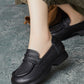 Women Vintage Genuine Solid Leather Low Heel Shoes