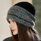 Women Winter Colorblock Warm Knit Hat