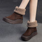 Women Winter Warm Fleece-lined Leather Boots