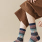 5 Pairs Women Ethnic Geometric Knit Cotton Socks