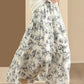 Women Summer Vintage Floral Cotton Loose Skirt