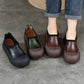 Women Autumn Casual Genuine Leather Soft Platform Shoes