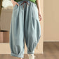 Women Summer Casual Solid Denim Loose Harem Pants