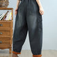 Women Winter Casual Fleece-lined Denim Harem Pants