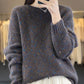 Women Autumn Casual Solid Knit O-Neck Sweater