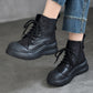 Women Winter Genuine Leather Strap Mid-Heel Martine Boots