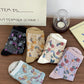 5 Pairs Women Artsy Floral Colorblock Jacquard Socks