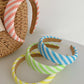 4 Pieces Set Women Artsy Colorblock Knitted Cross Hair Band