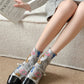 5 Pairs Women Winter Flower Animals Jacquard Socks